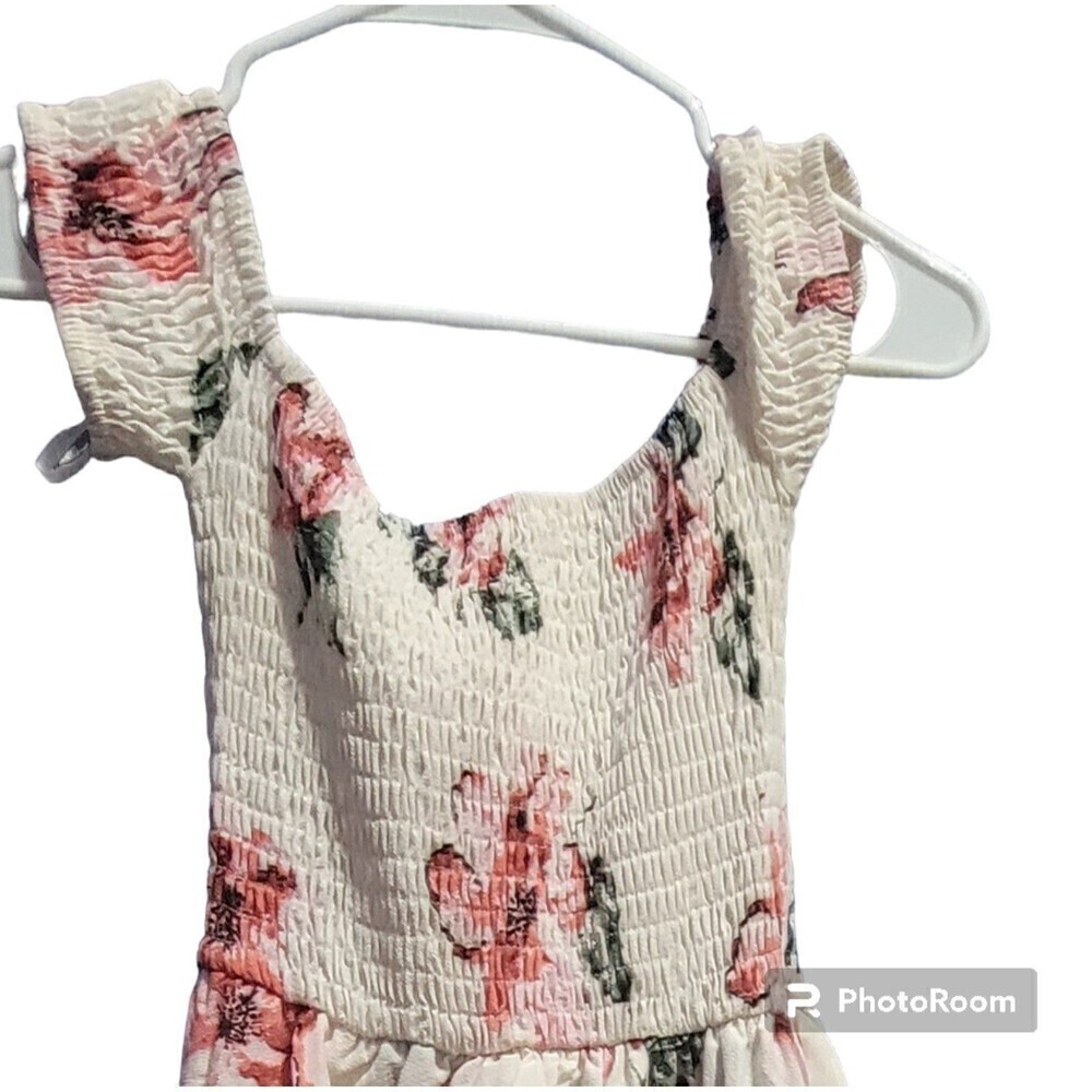 Women's Summer Floral Print Flowy A Line Dresses Sleeveless Smocked Off Shoulder - Picture 3 of 4